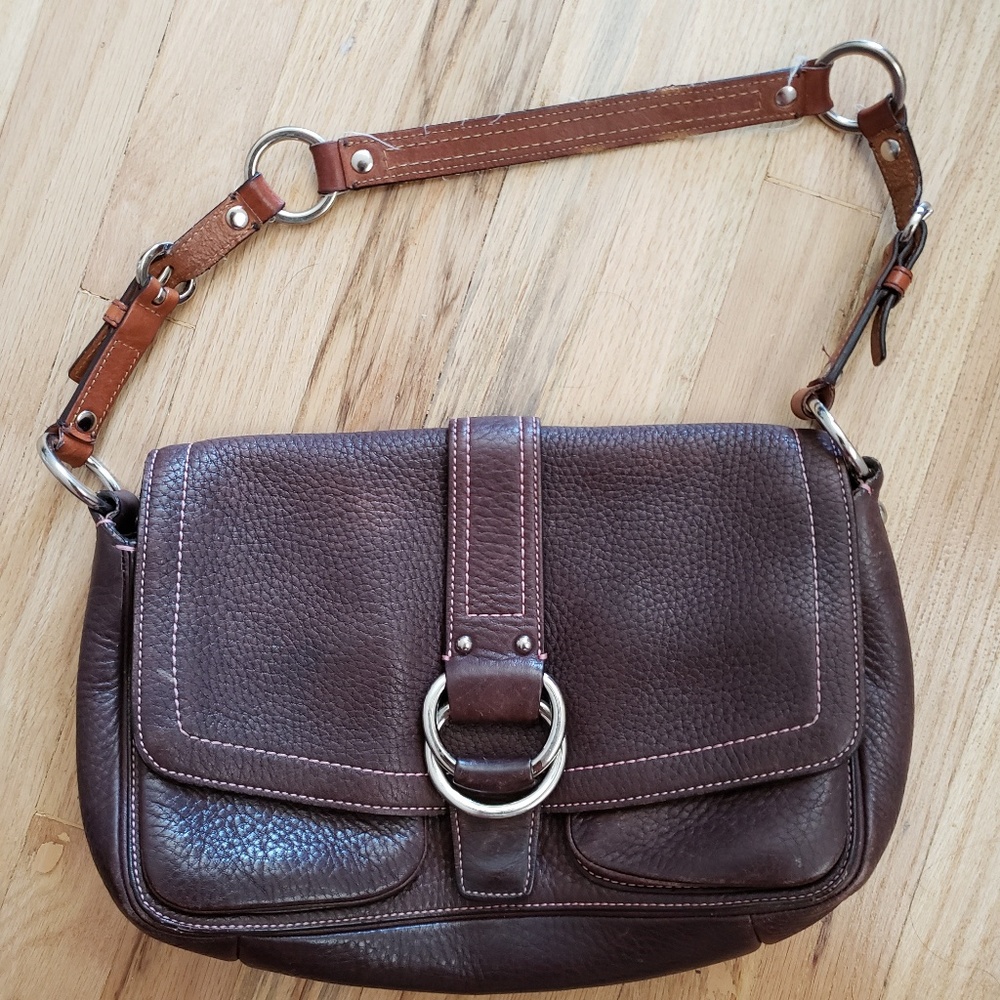 Coach Vintage Shoulder Bag Pebbled Leather - Picture 1 of 8